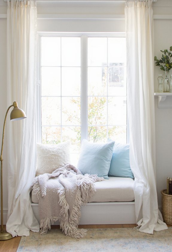 cozy built in reading nook