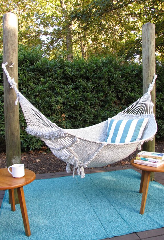 cozy hammock reading nook