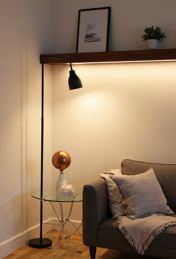 cozy layered lighting design