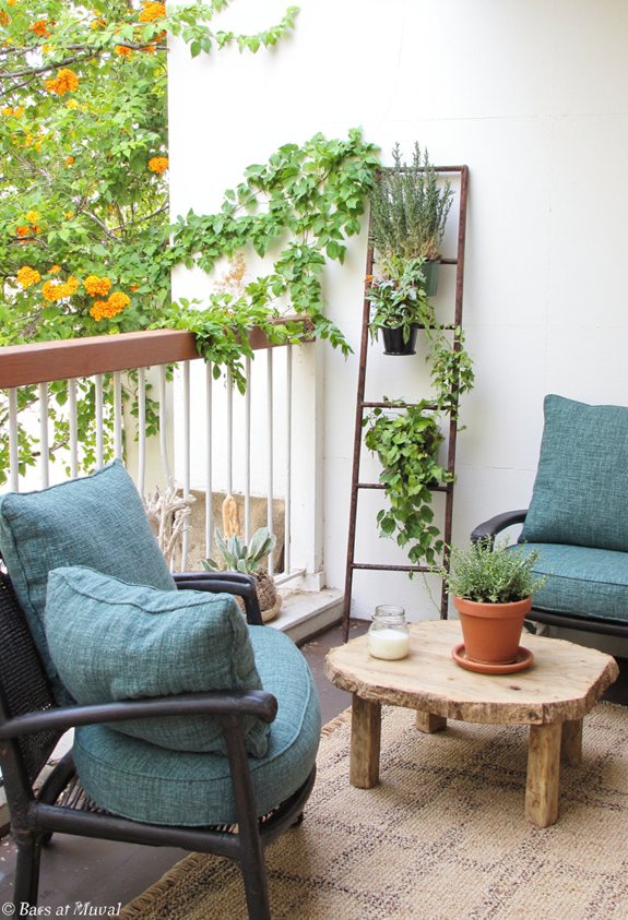 cozy vertical balcony oasis