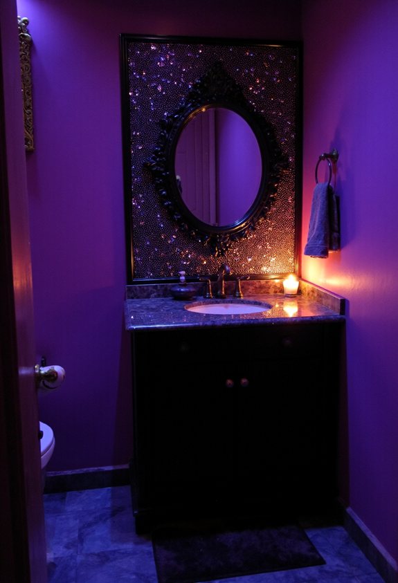 crystal studded sparkling mirror frames