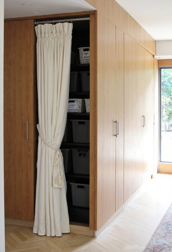curtain rod hidden storage