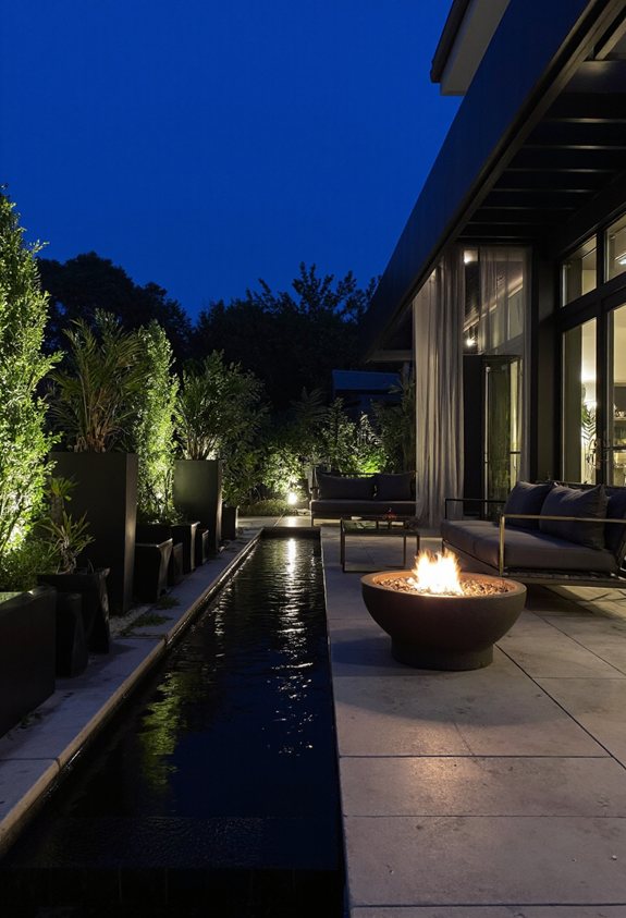 dark chic outdoor retreat