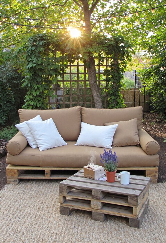 diy pallet lounge setup