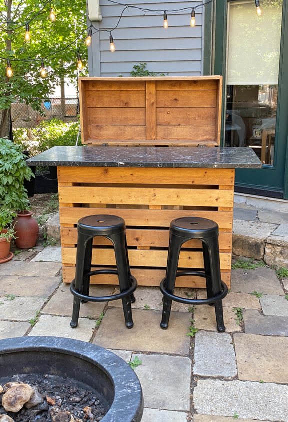 diy repurposed crate bar