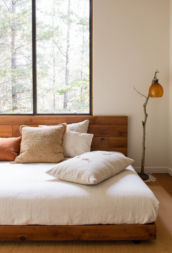 earthy textured throw pillows