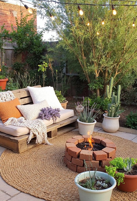 eclectic boho backyard oasis