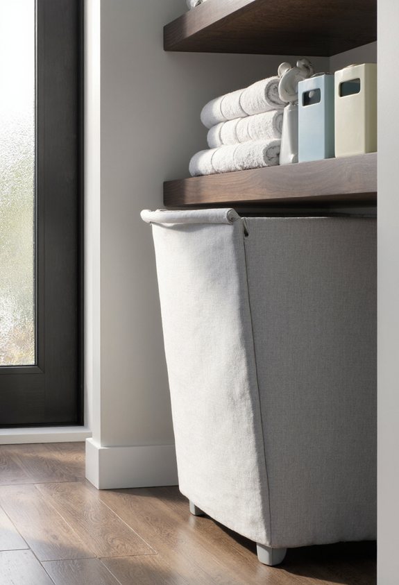 fold flat under shelf hamper