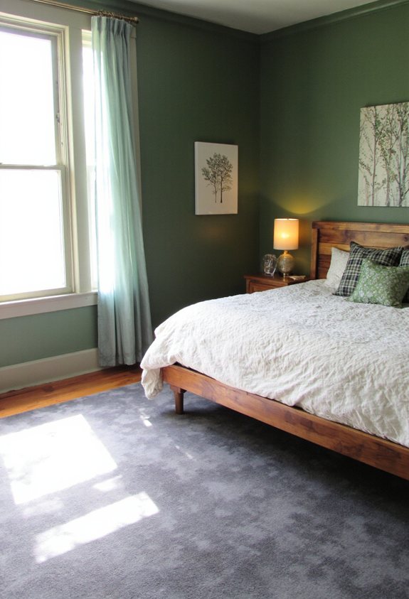 forest inspired bedroom color palette