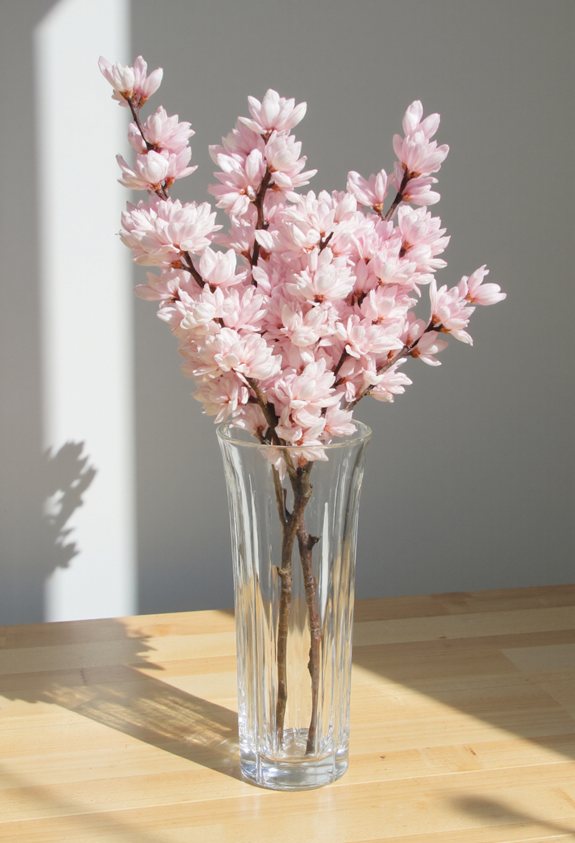 fresh petals in vases