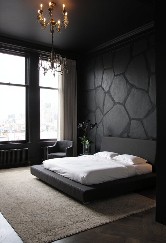 geometric black wall texture