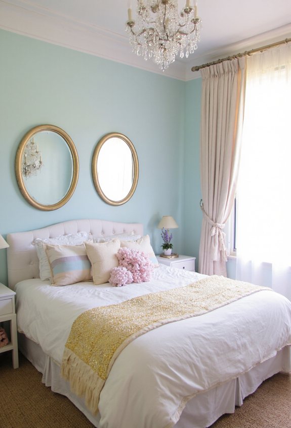 gold framed decorative mirror