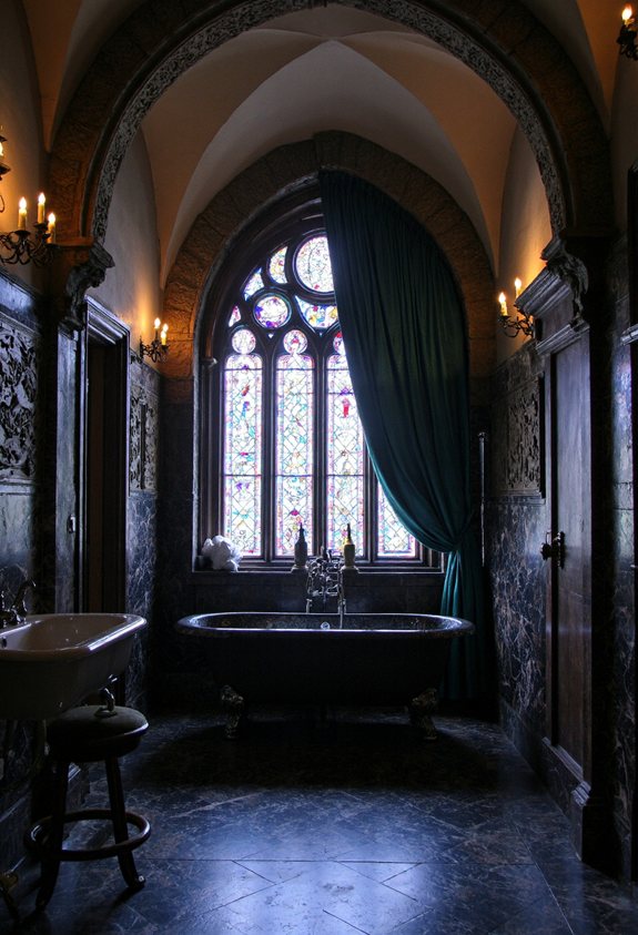 gothic arch bathroom drama