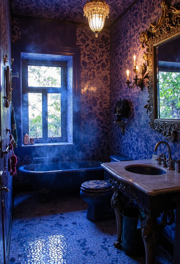 gothic hand painted tile magic
