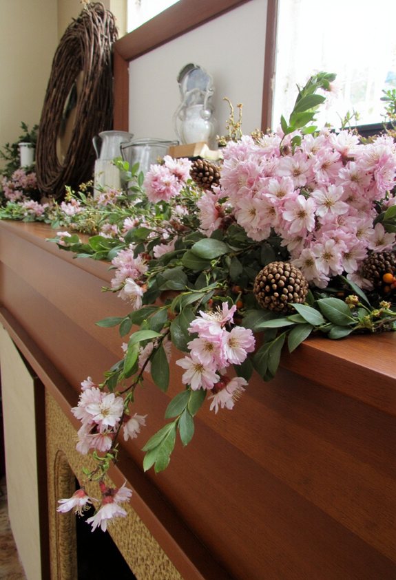 grapevine cherry blossom wreath