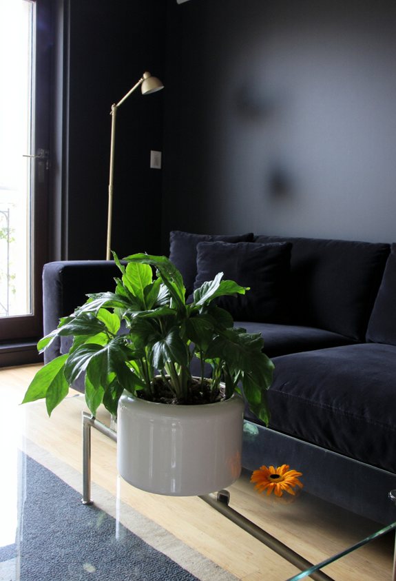 green accents enliven interiors