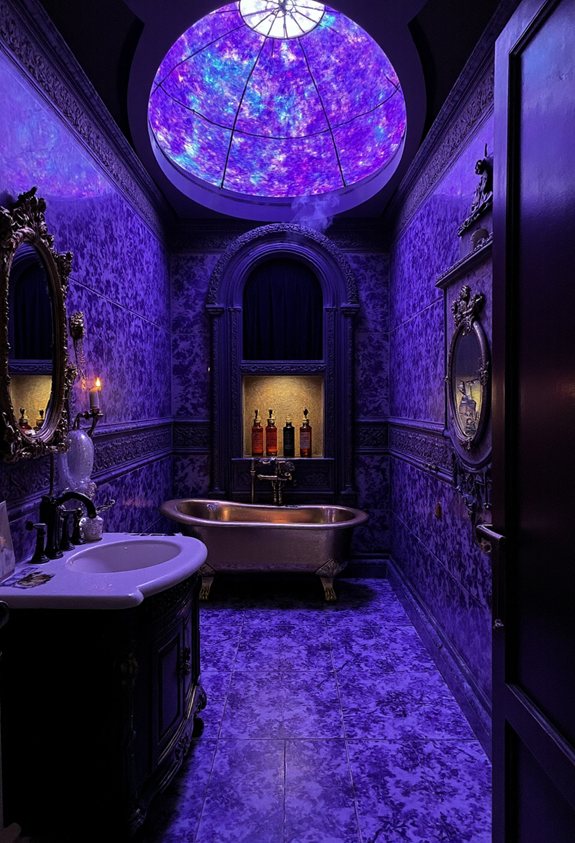 hidden marble bathroom stash
