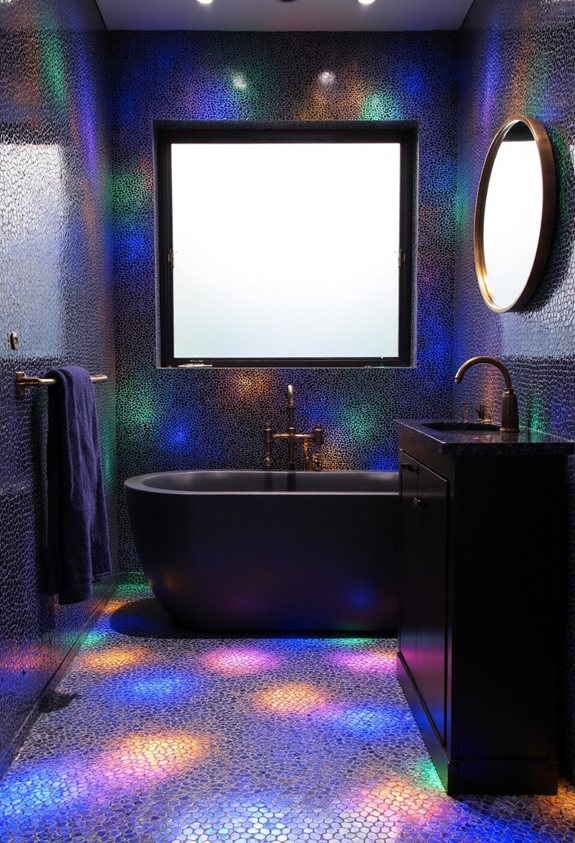 iridescent magical bathroom tiles