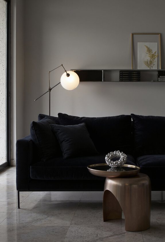 metallic accents enhance interiors