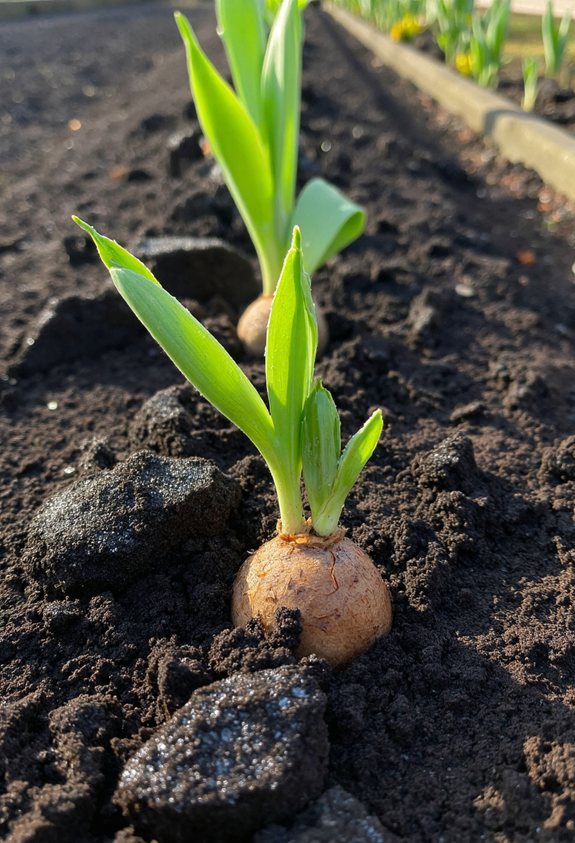 mulch protects frost sensitive bulbs