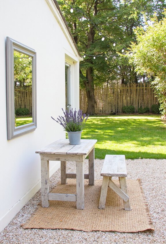 outdoor mirrors enlarge spaces