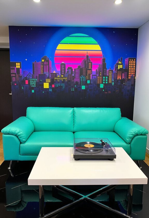 pixel art playful wall mural