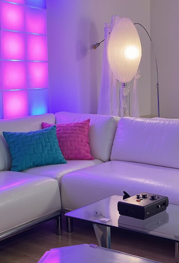 pixel pattern retro couch accent