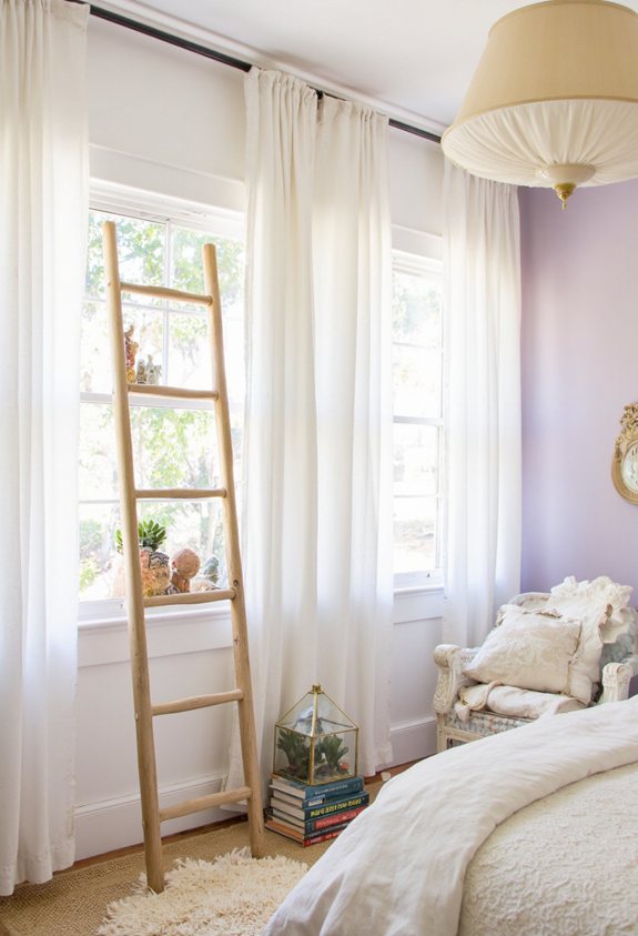 playful wooden ladder display