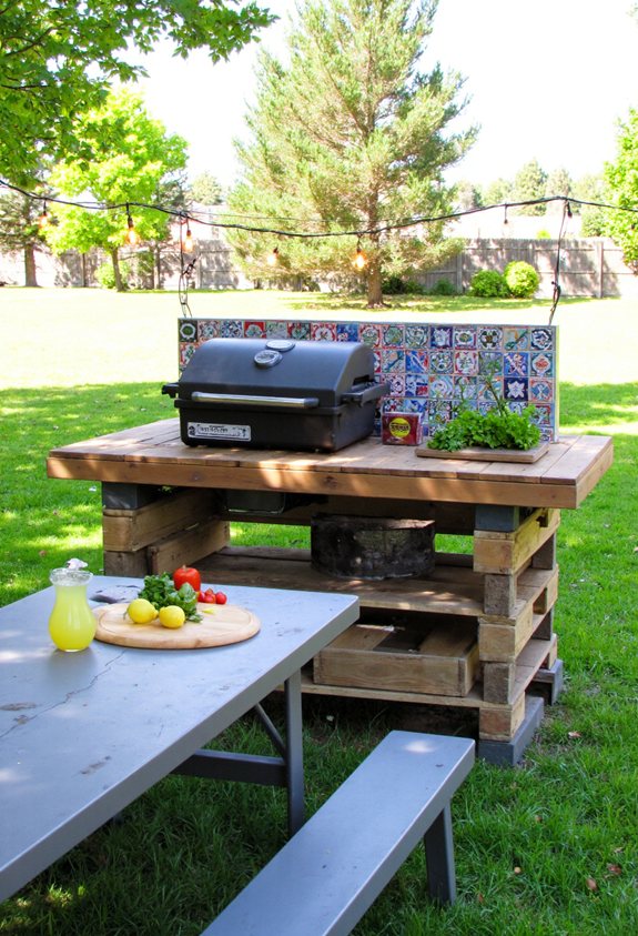 portable grill outdoor kitchen
