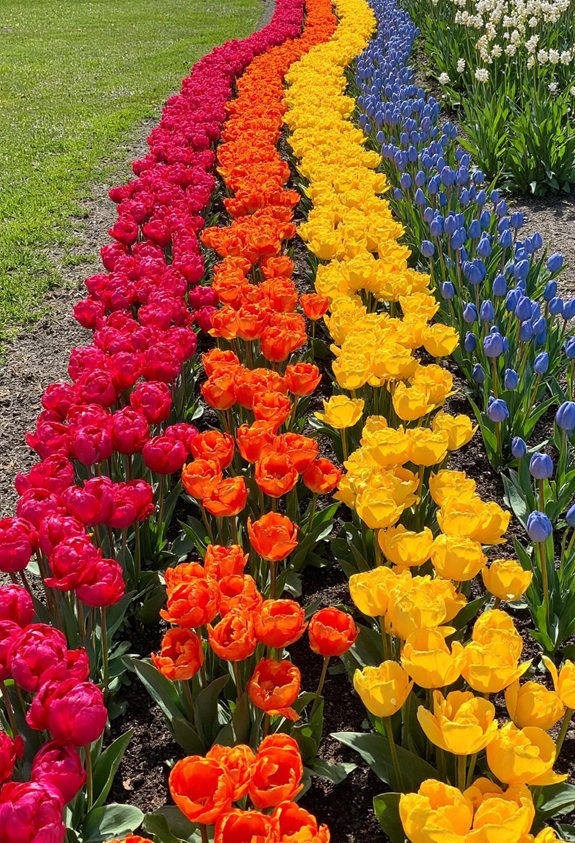 rainbow tulip garden design