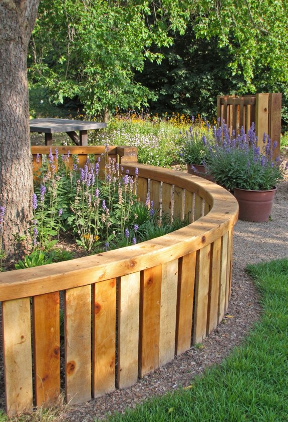 reclaimed wood garden fence
