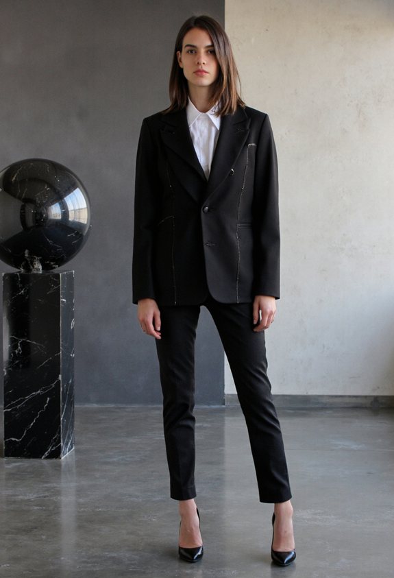 sleek dark warm accents