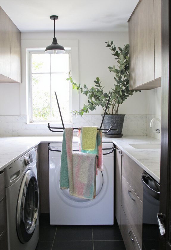 sleek fold down drying rack