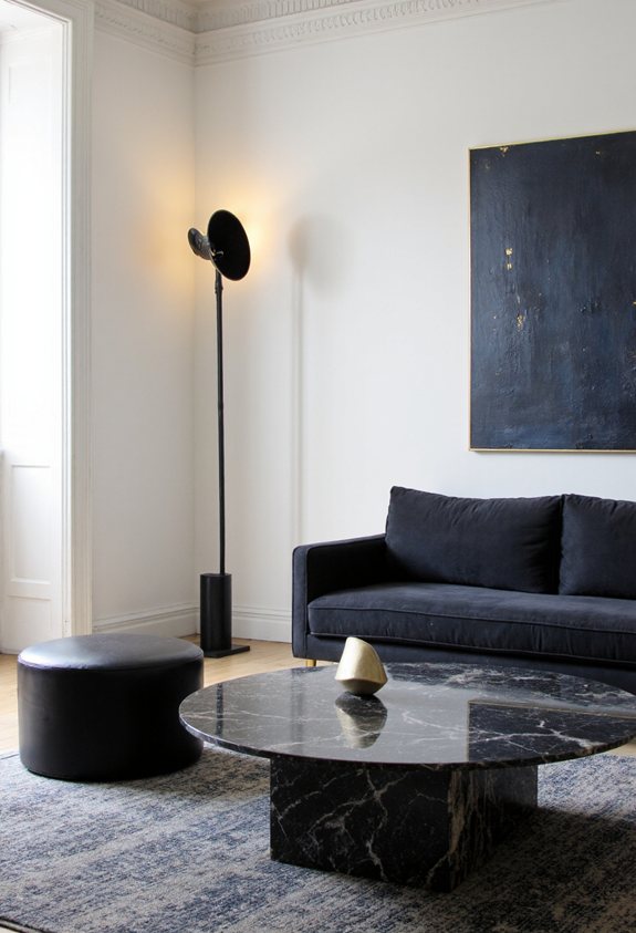 sleek matte metal contrast