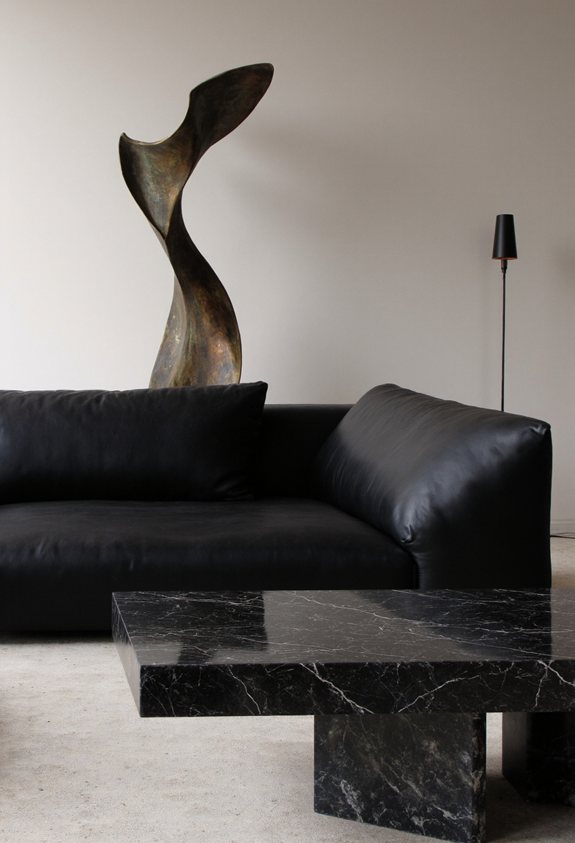 sleek sculptural wall accents