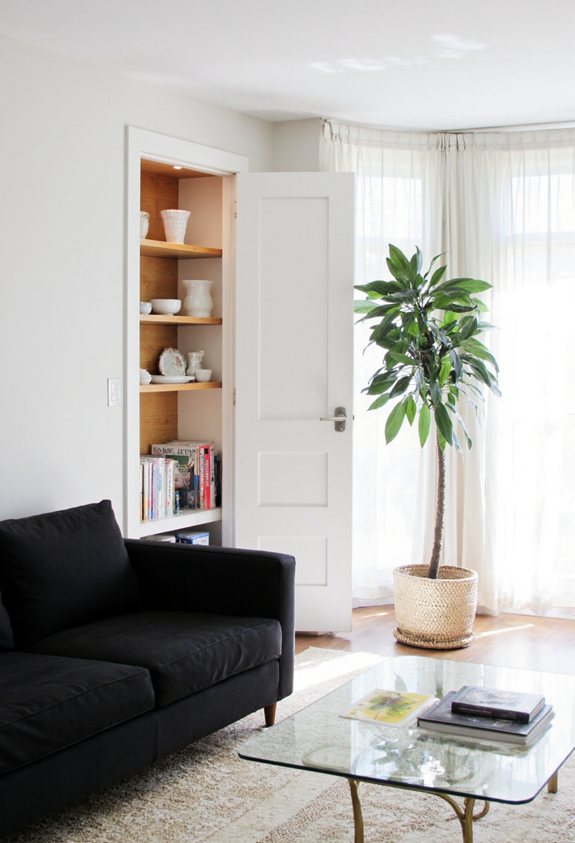 sliding wall mounted space divider