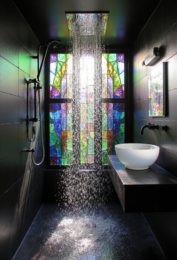 stained glass shower kaleidoscope