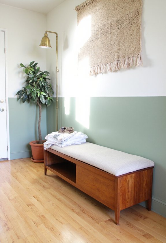 stylish bench with storage