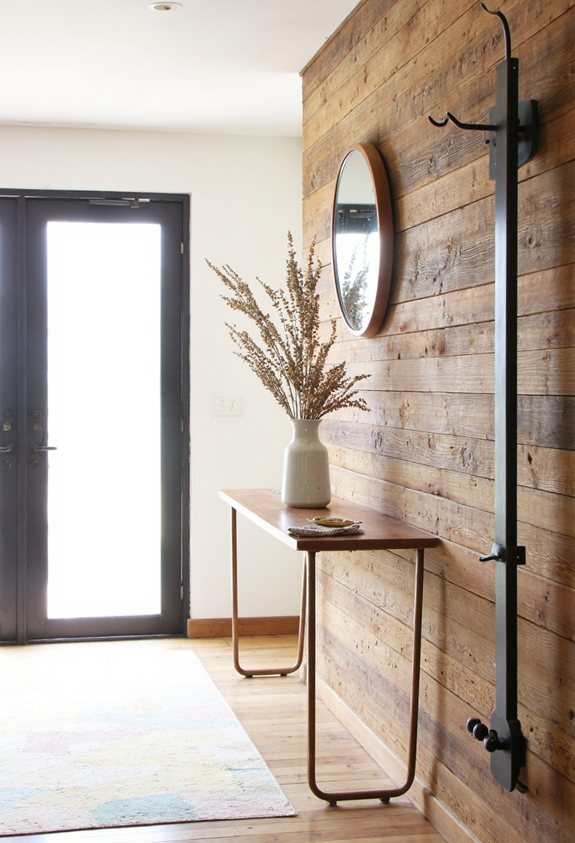 stylish coat rack installation
