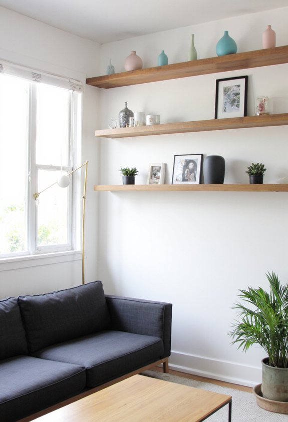 stylish floating shelf storage