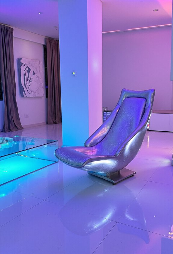 transparent backrest futuristic chair