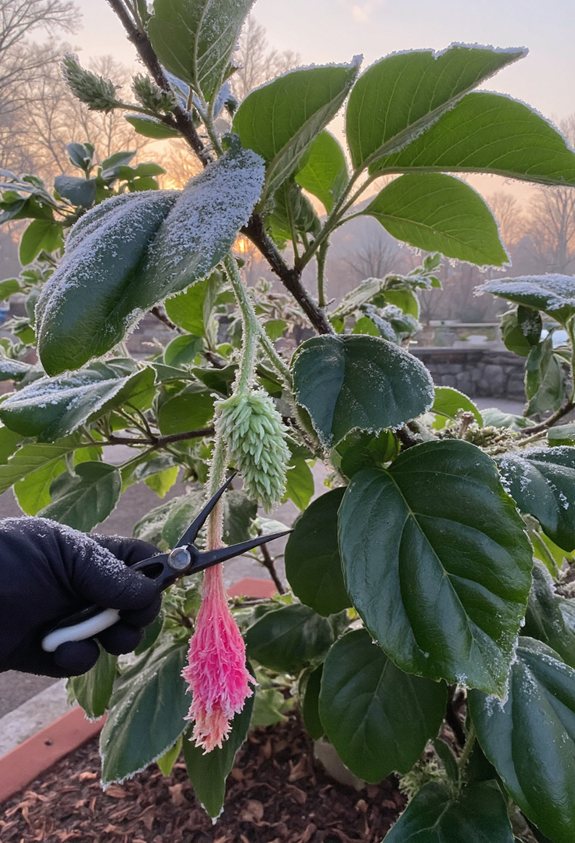 trim hibiscus after frost