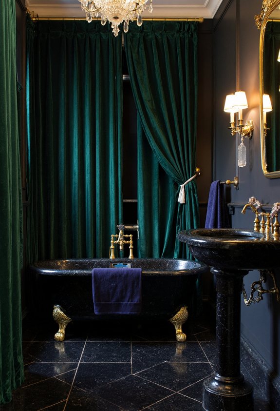 velvet draped gothic lounge