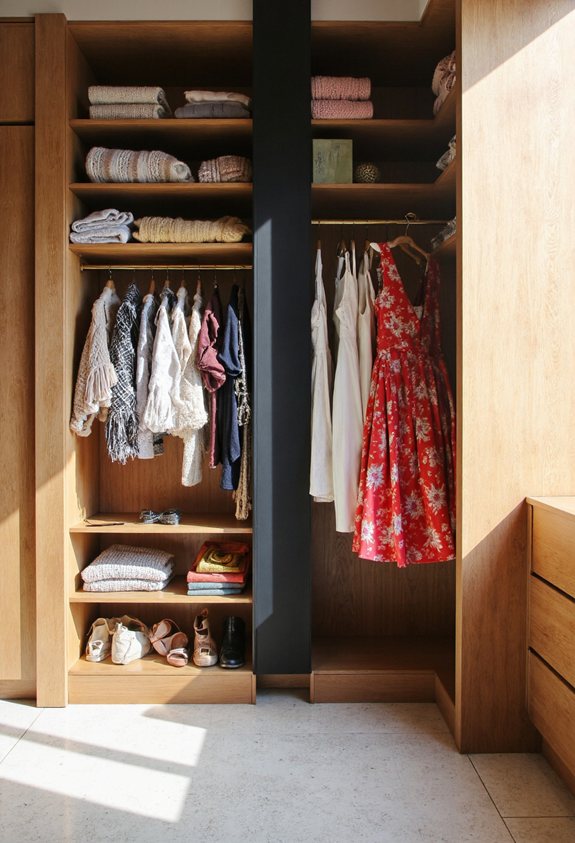 vertical divider organizes seasons