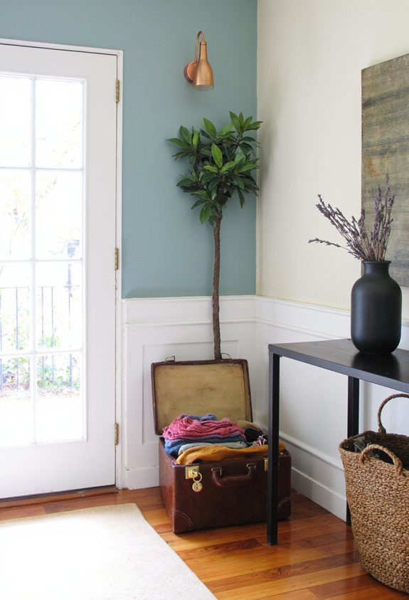 vintage suitcase stylish storage