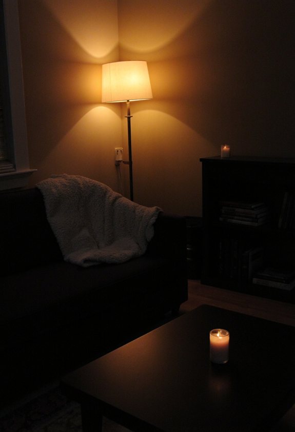 warm dim lighting ambiance