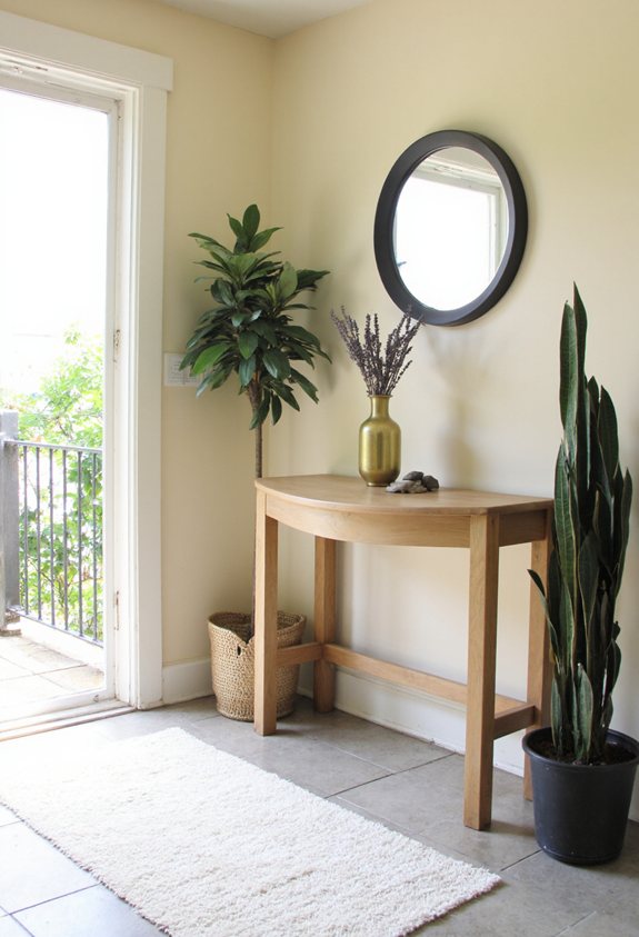 warm neutral hallway inviting