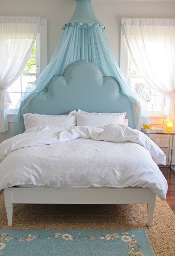 whimsical cloud headboard design