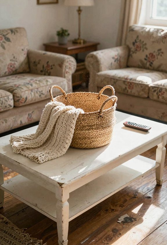 basket organizes blankets remotes basket organizes blankets remotes