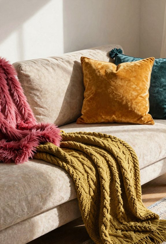 bold renter friendly sofa accents
